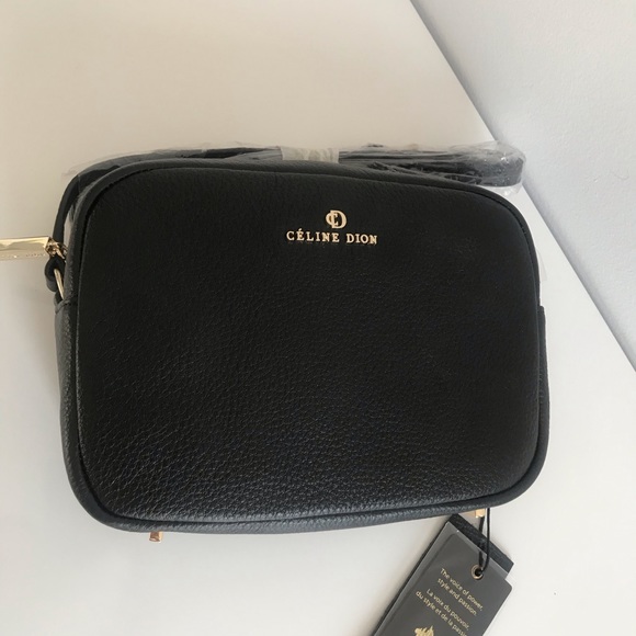 Celine Dion Black Pebble Leather Shoulder Crossbody Bag- Gold hardware - Picture 15 of 16